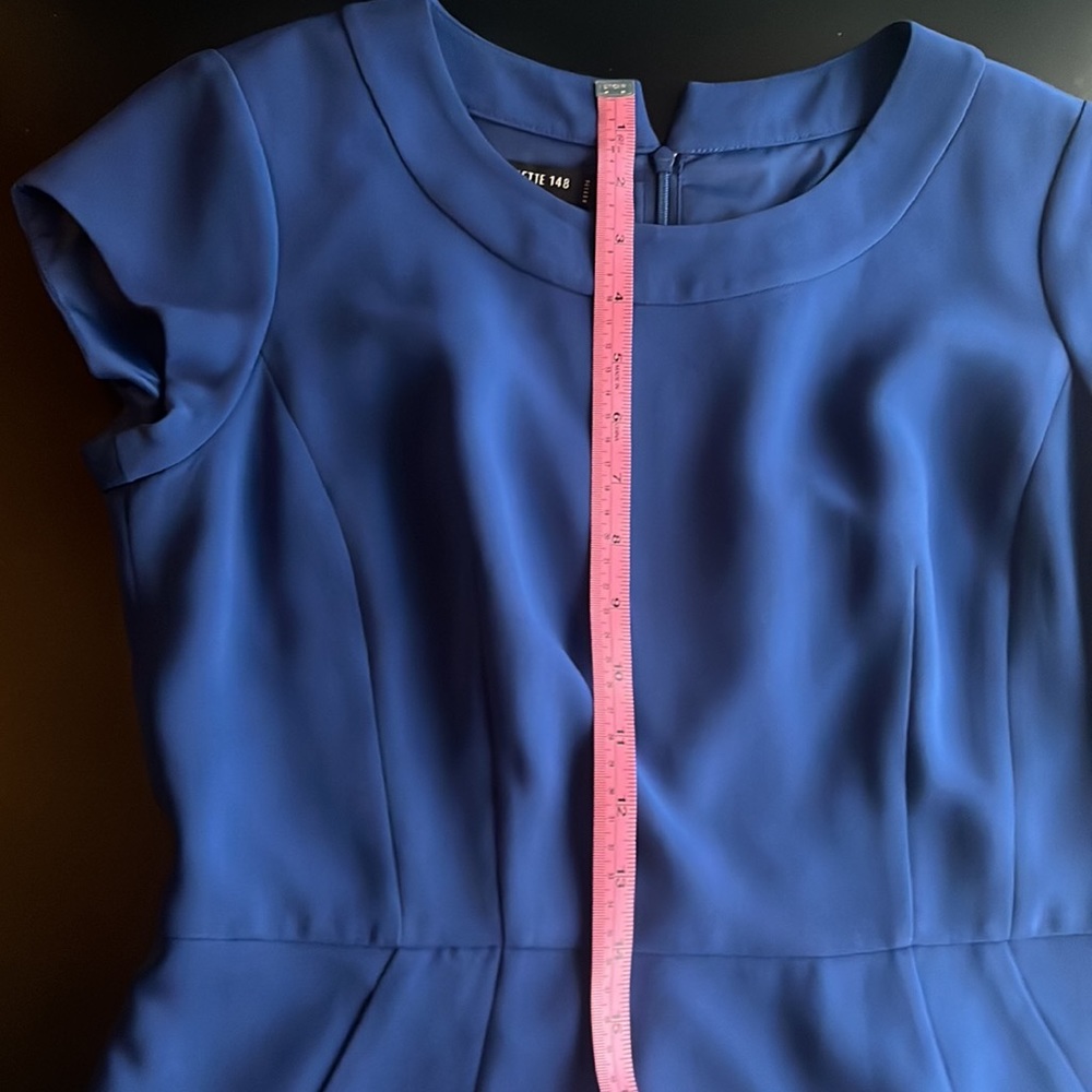 Lafayette 148 blue sheath dress size 6 petites - Picture 6 of 6
